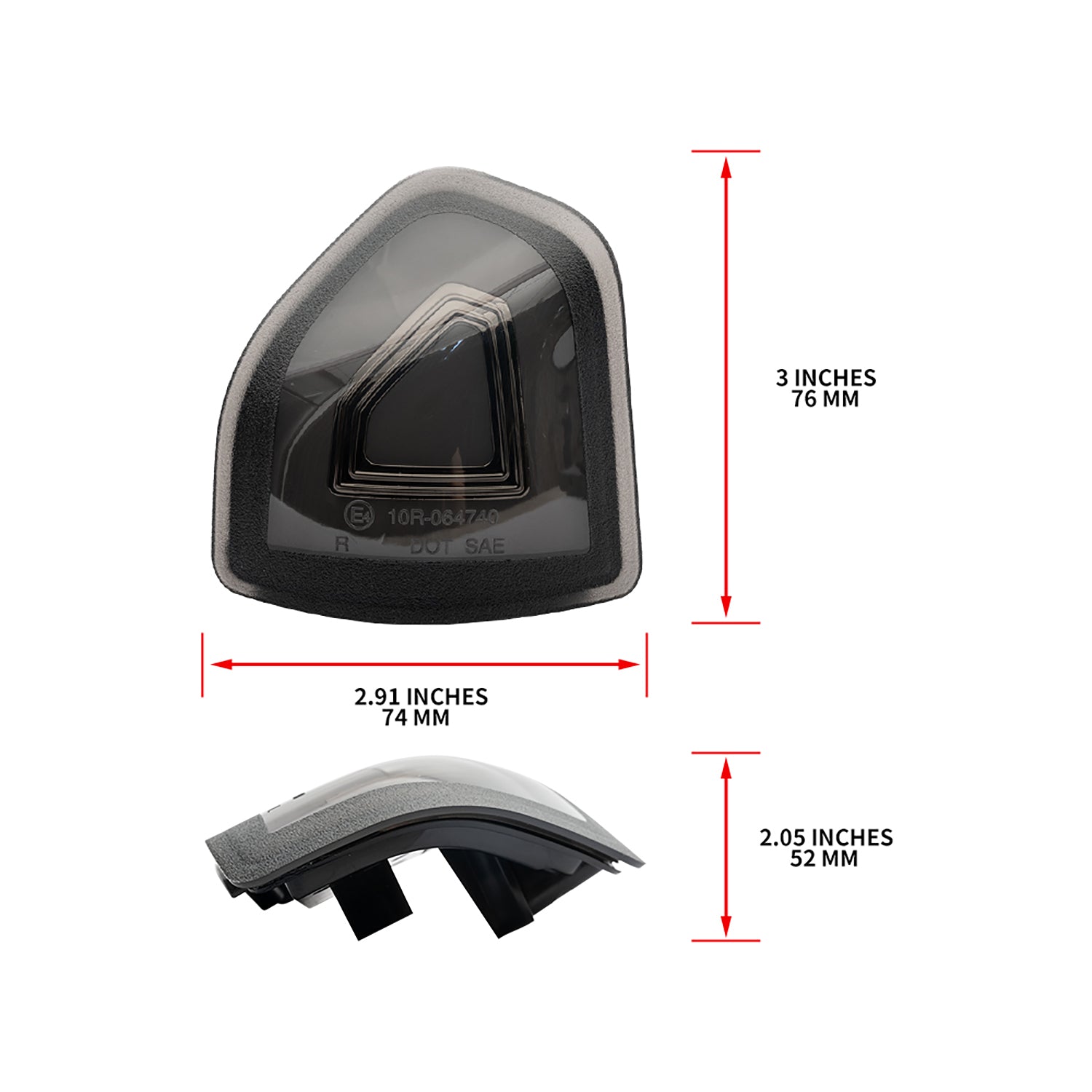 Smoked Lens LED Towing Mirror Turn Signal Lights For 2010-2023 Dodge Ram - NS Auto Lighting