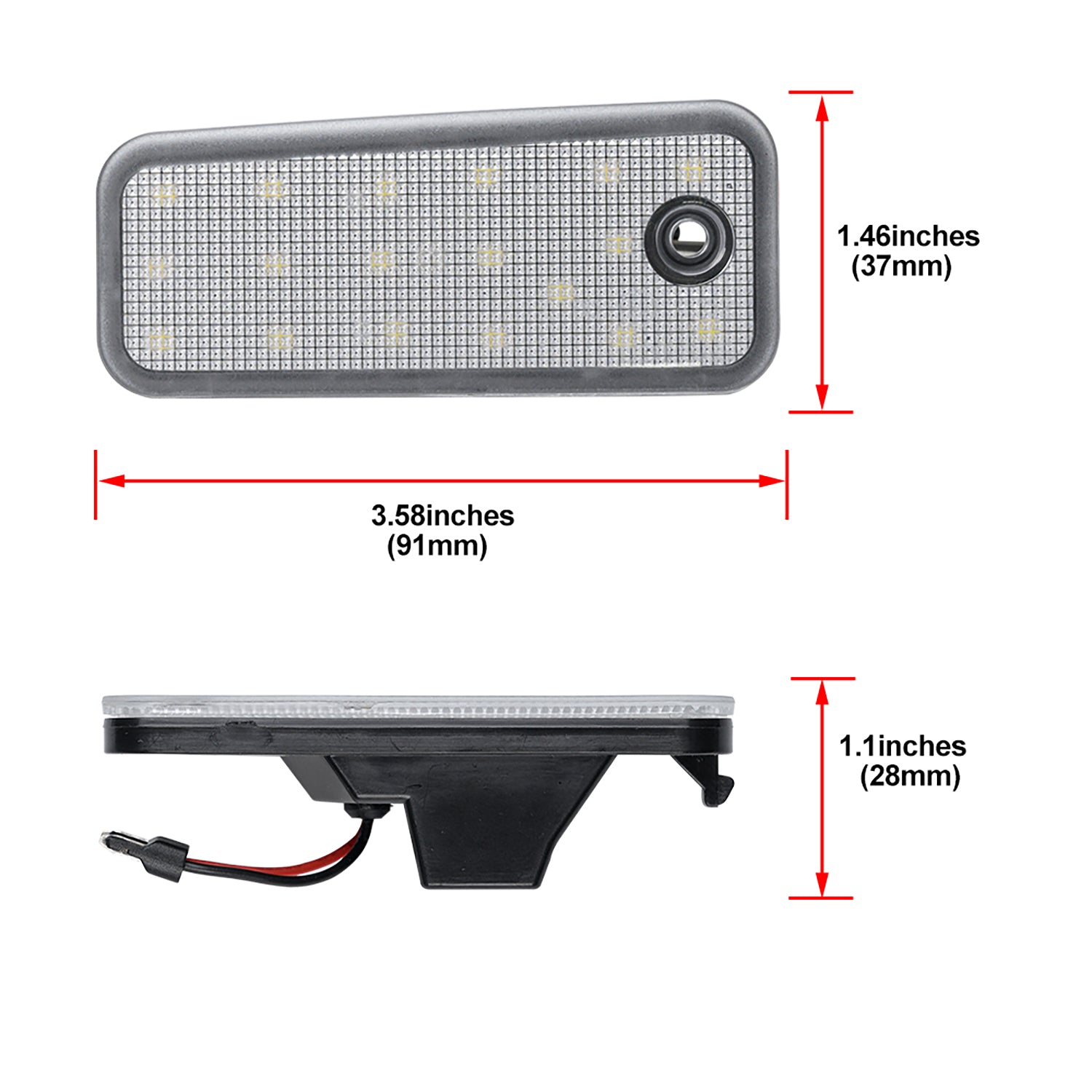 Feux de plaque d'immatriculation à LED pour Kia Telluride, Hyundai Santa Fe, etc.