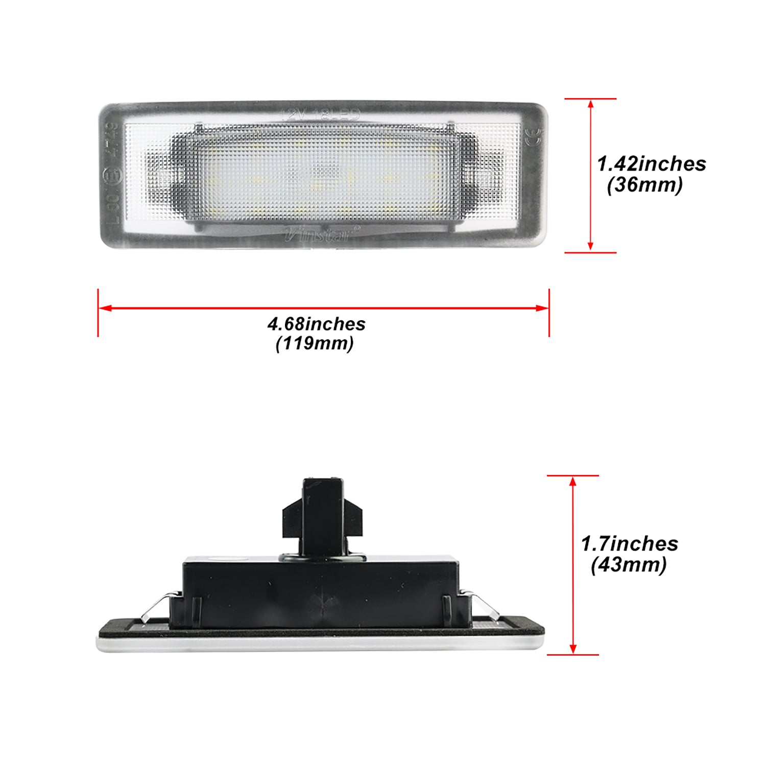 Feux de plaque d'immatriculation à LED pour Kia Soul, Hyundai Sonata, etc.