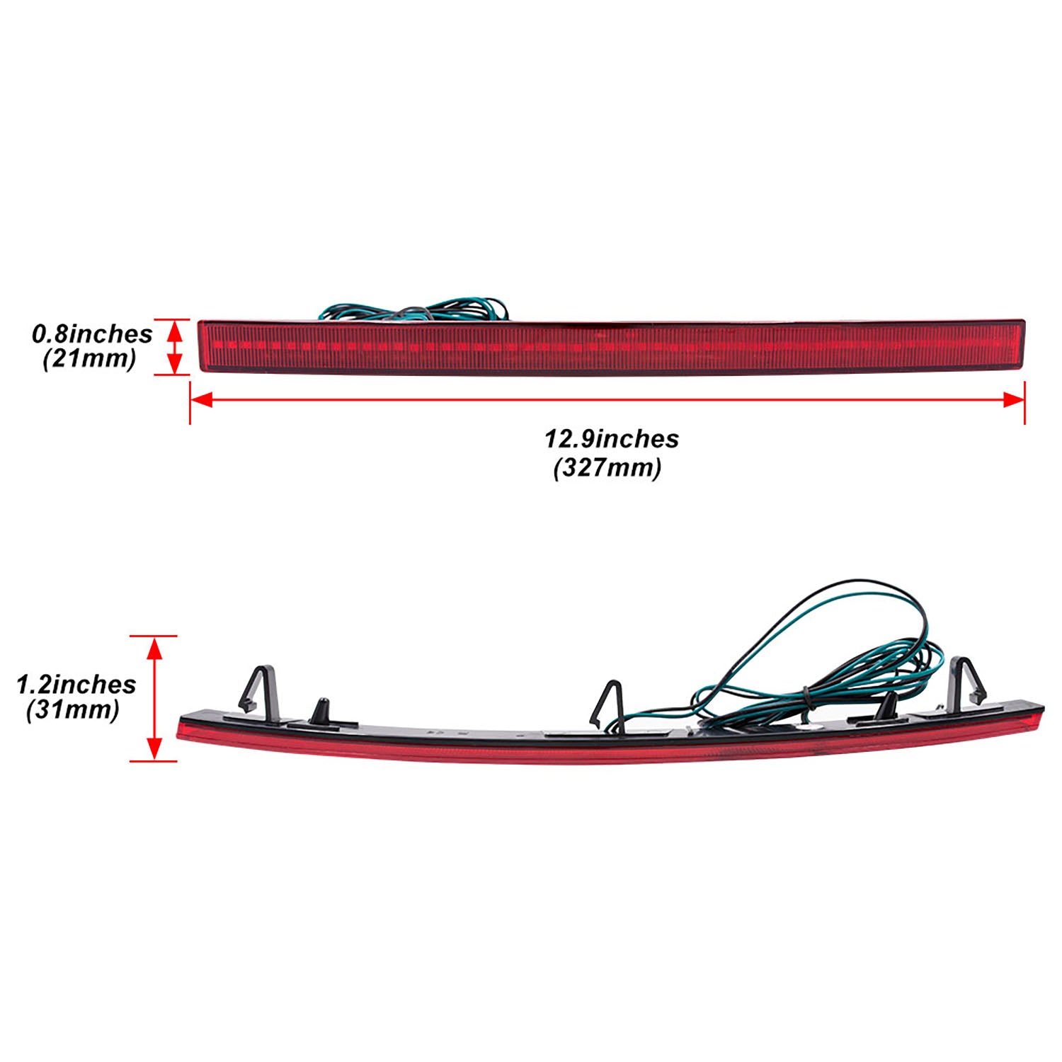 Réflecteurs de pare-chocs arrière à LED à lentille rouge pour Chevrolet Corvette C7 2014-2019