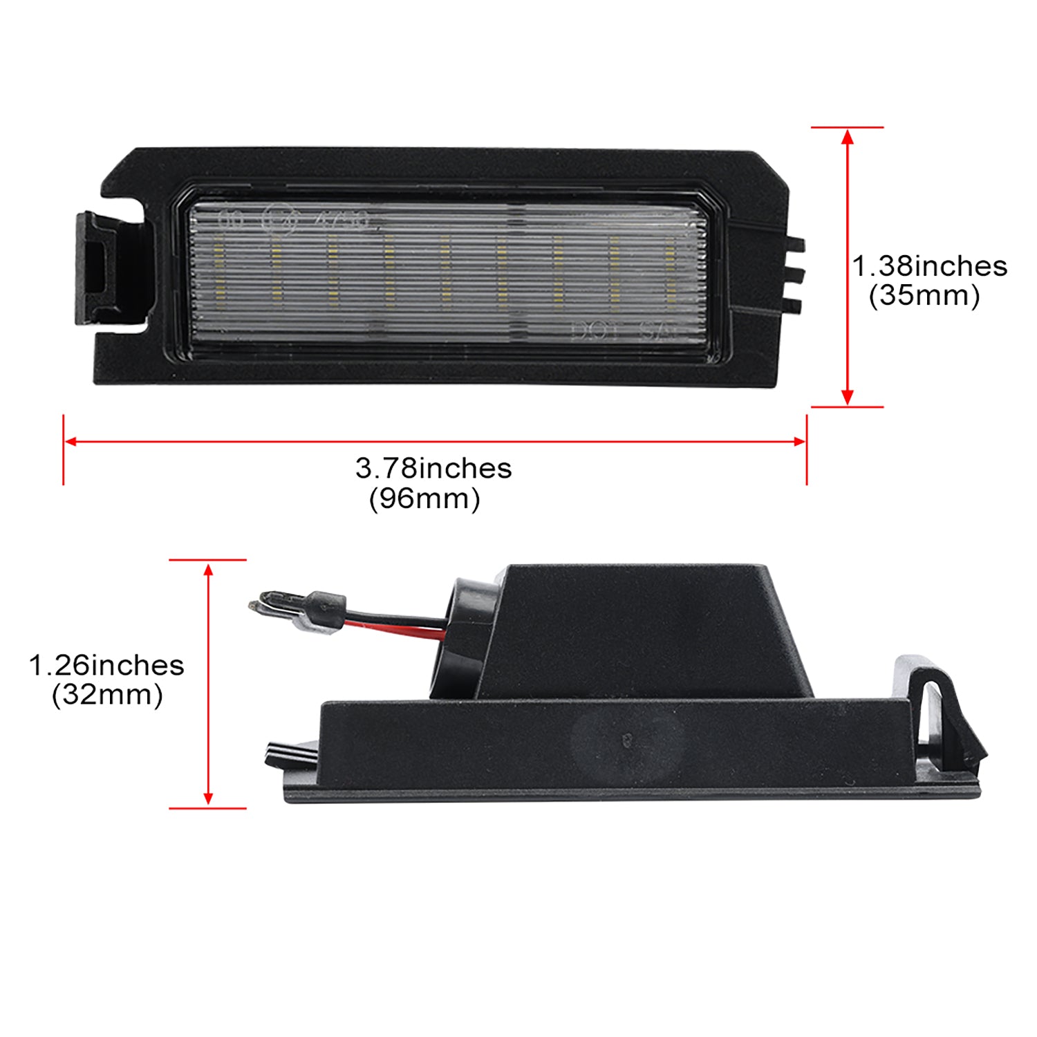 LED License Plate Lights For Hyundai Veloster, Kia K5, etc.