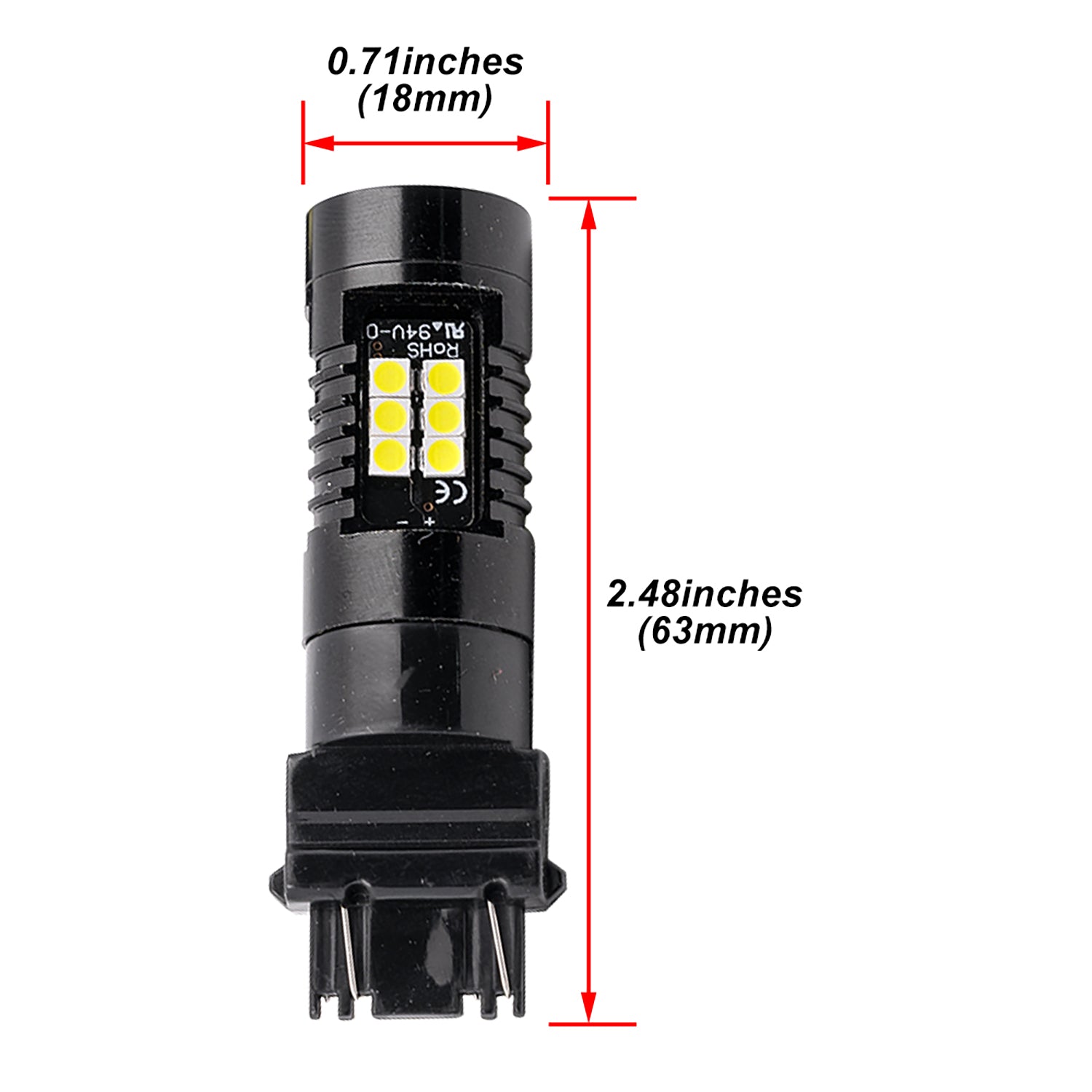 3157 T25 LED-Tagfahrlichtbirne für 2003–2009 Hummer H2 3156 3056 3057, superhelle DRL-Birne mit Projektor, 7000 K, Xenonweiß