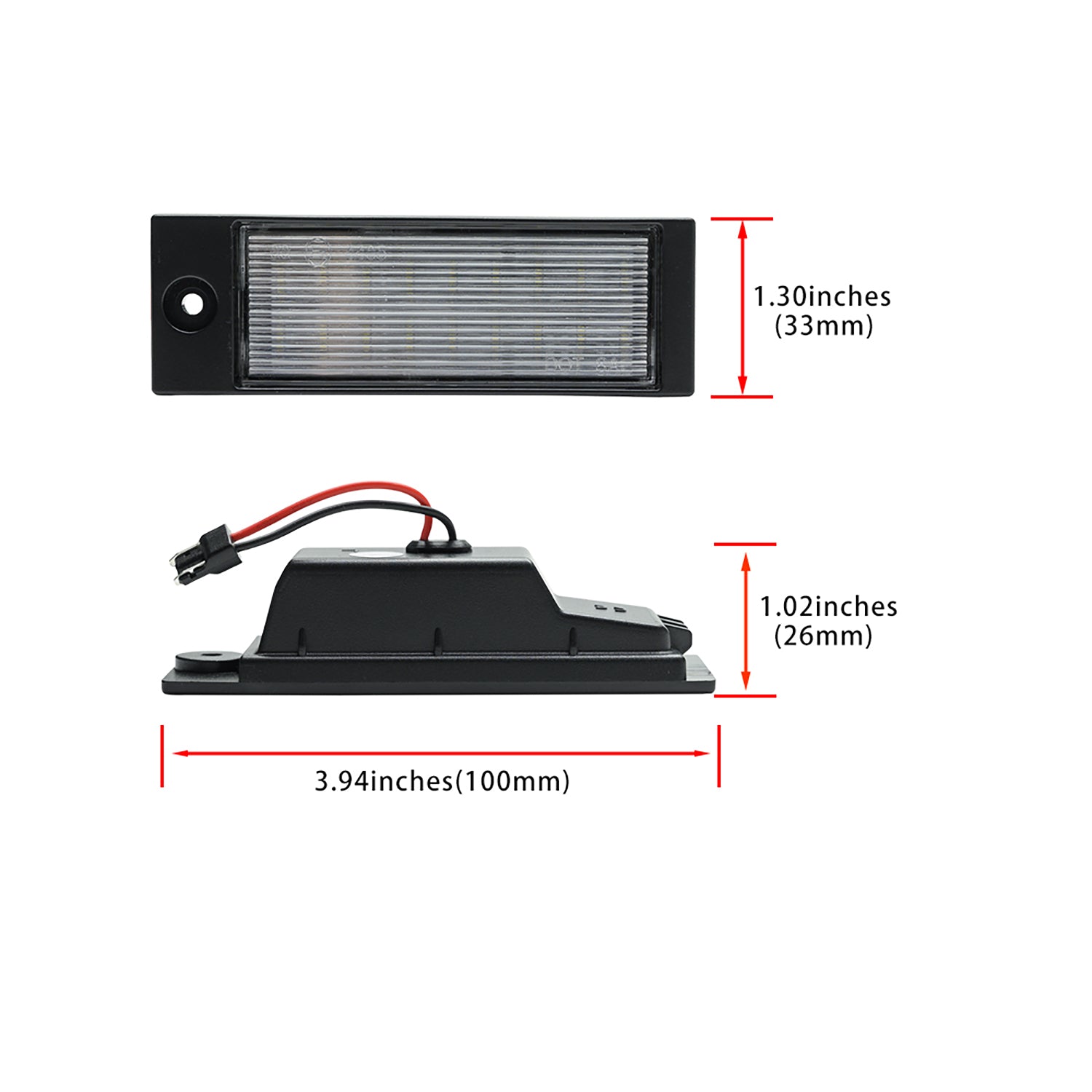 Feux de plaque d'immatriculation à LED pour Hyundai Tucson, Kia Niro, etc.