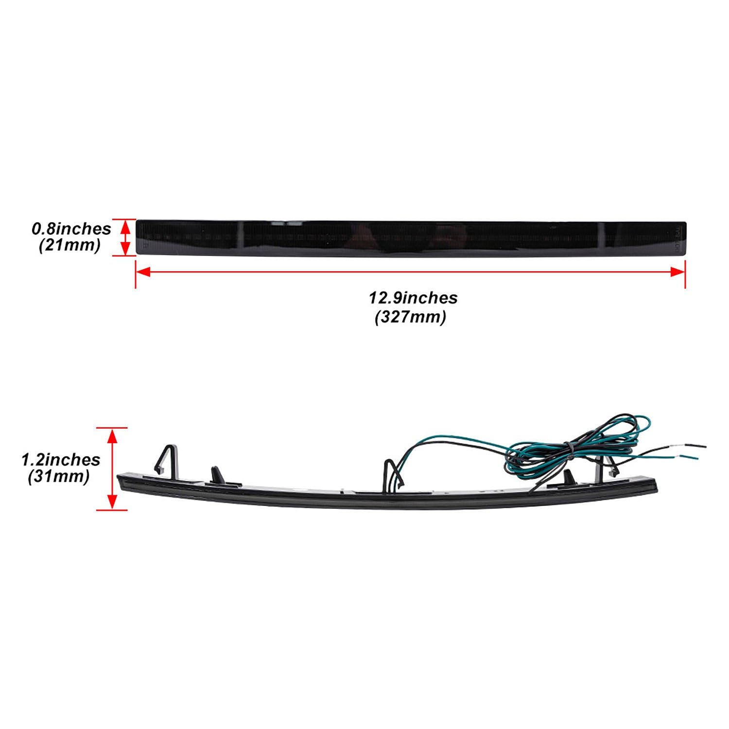 Feux de pare-chocs arrière à LED fumés pour Chevrolet Corvette C7 2014-2019