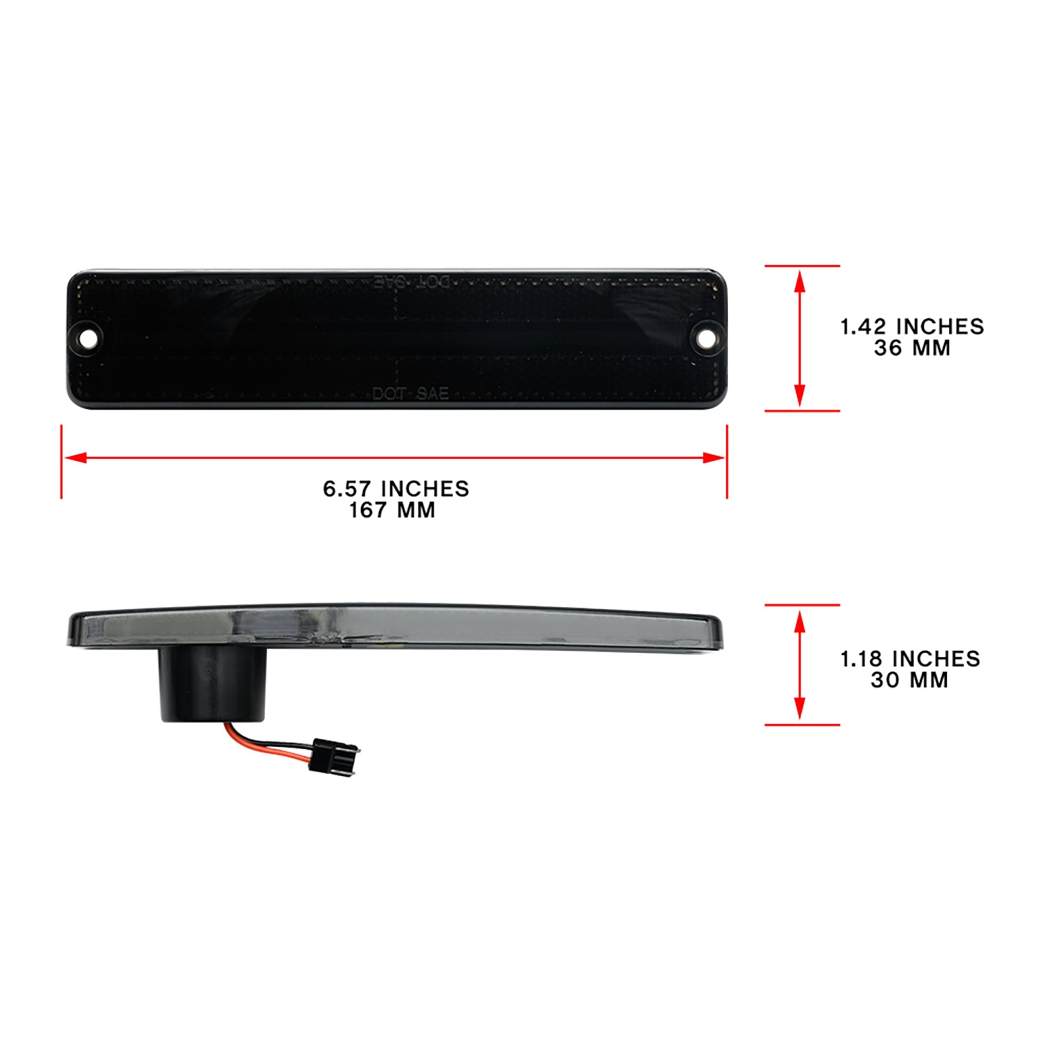 Smoked Lens Amber LED Front Bumper Side Marker Lights For Jeep CJ Series, etc. - NS Auto Lighting