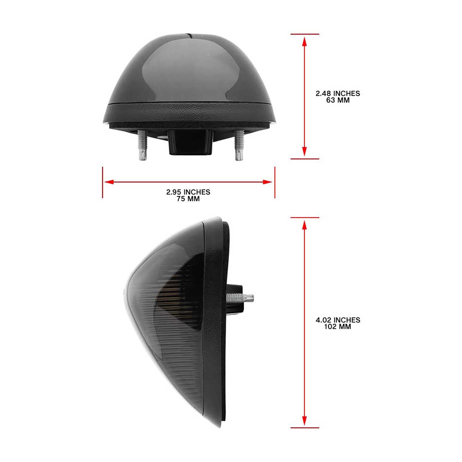 Smoked Lens Amber LED Cab Roof Lights For 1999-2016 Ford Super Duty, etc. - NS Auto Lighting