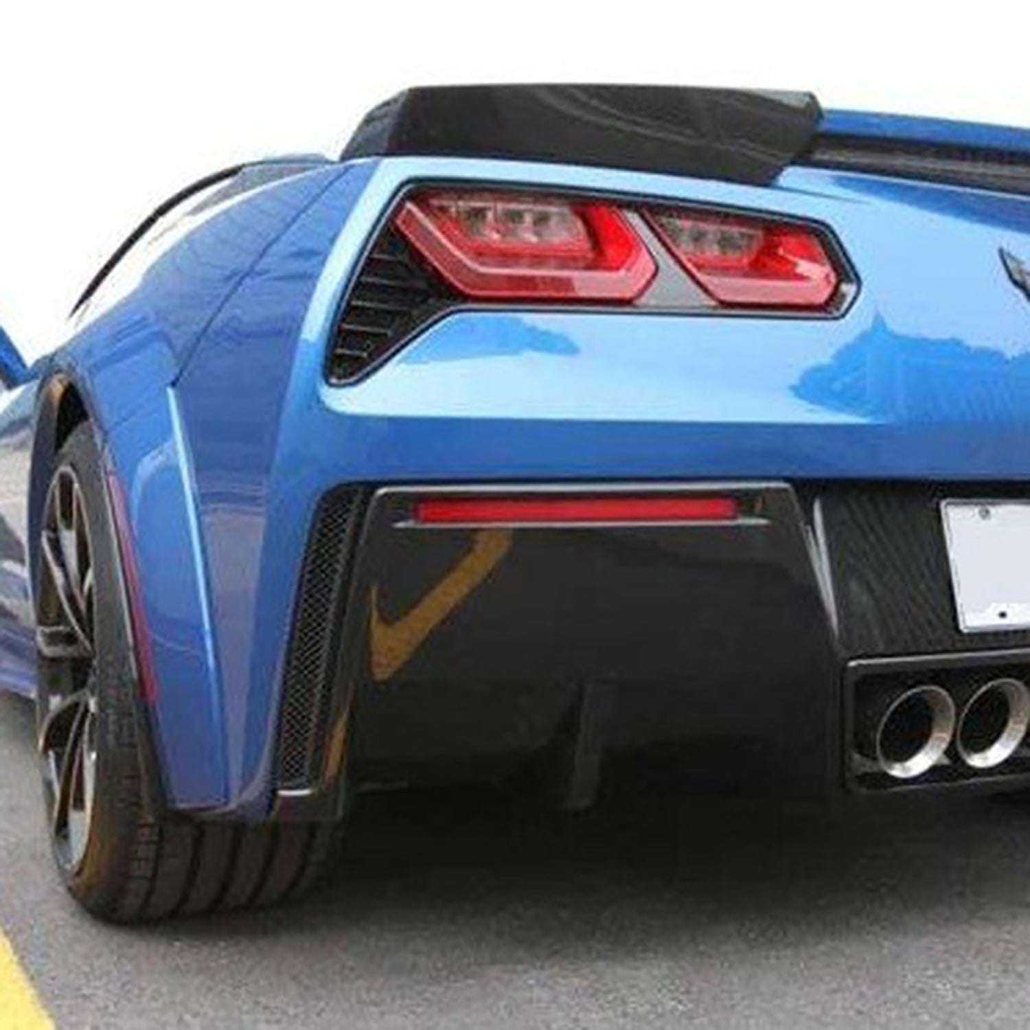 Réflecteurs de pare-chocs arrière à LED à lentille rouge pour Chevrolet Corvette C7 2014-2019