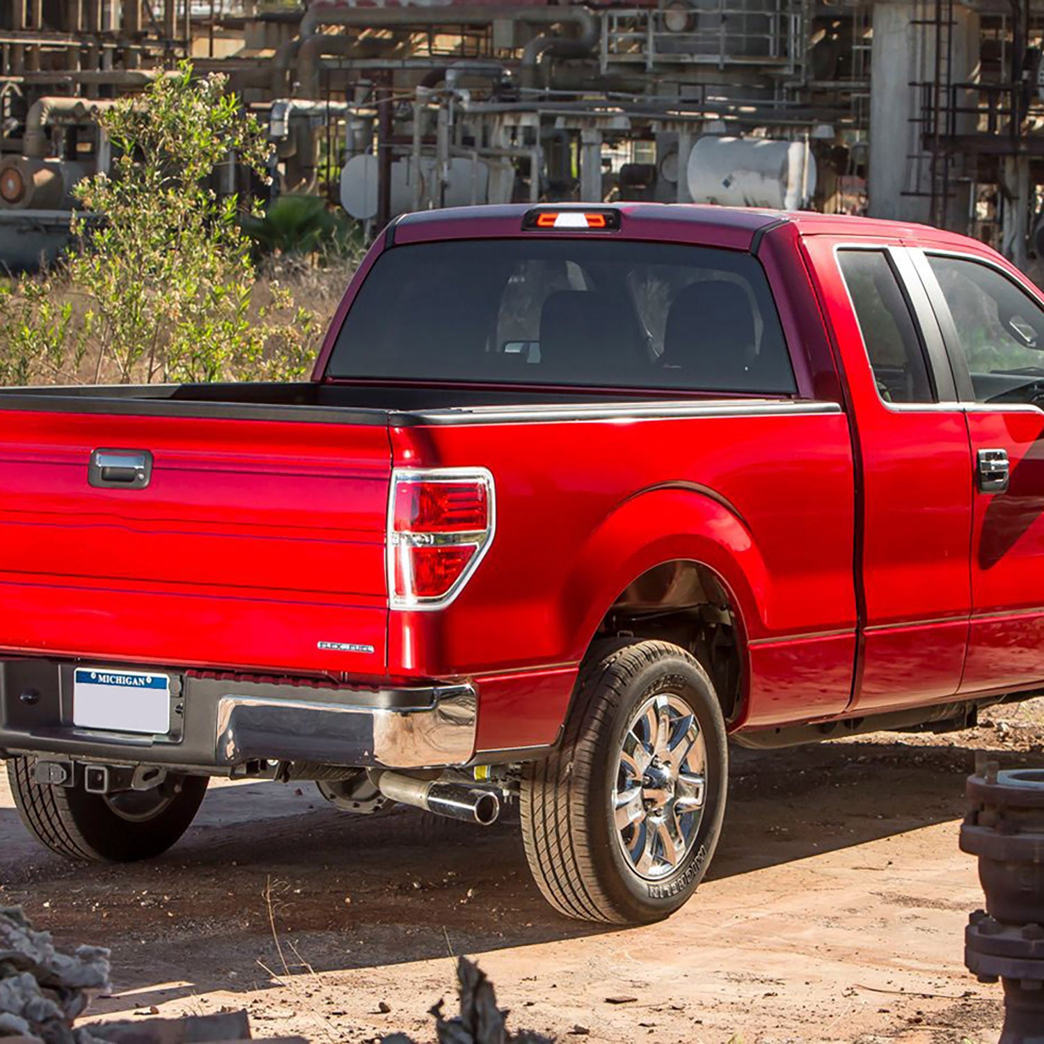 Smoked Lens Double C-Shaped LED Third Brake Light For 2009-2014 Ford F-150 - NS Auto Lighting