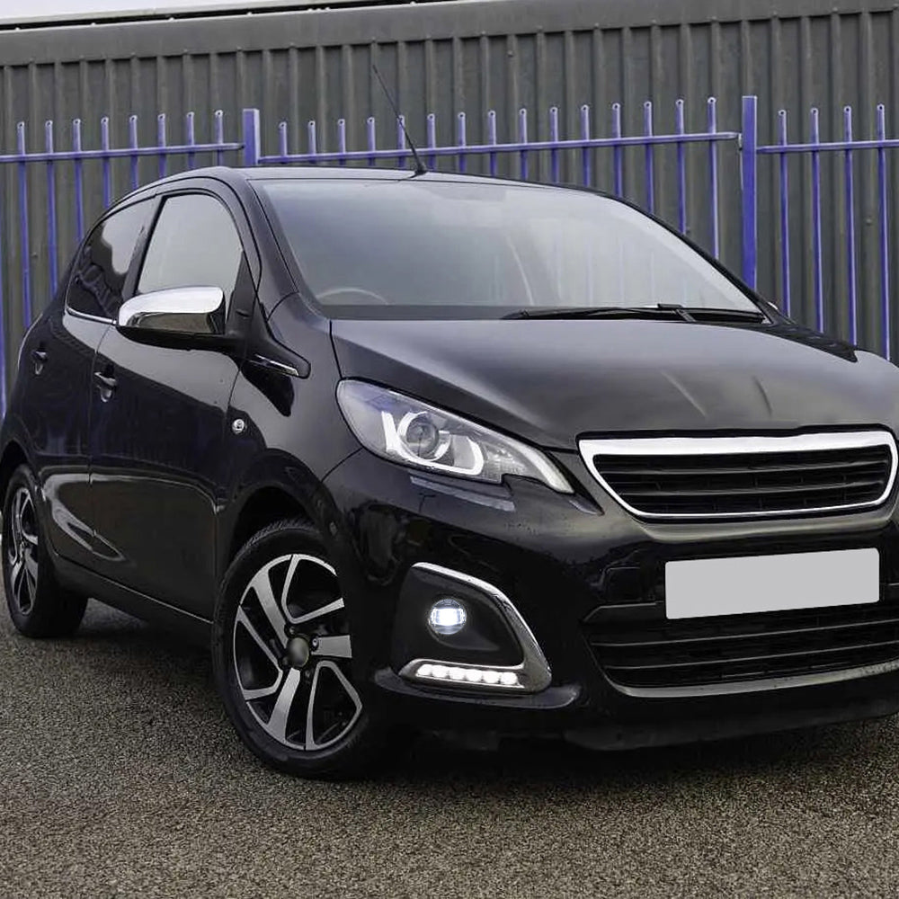 Smoked Lens White LED Front Bumper Fog Light Assembly For Peugeot and Citroen - NS Auto Lighting