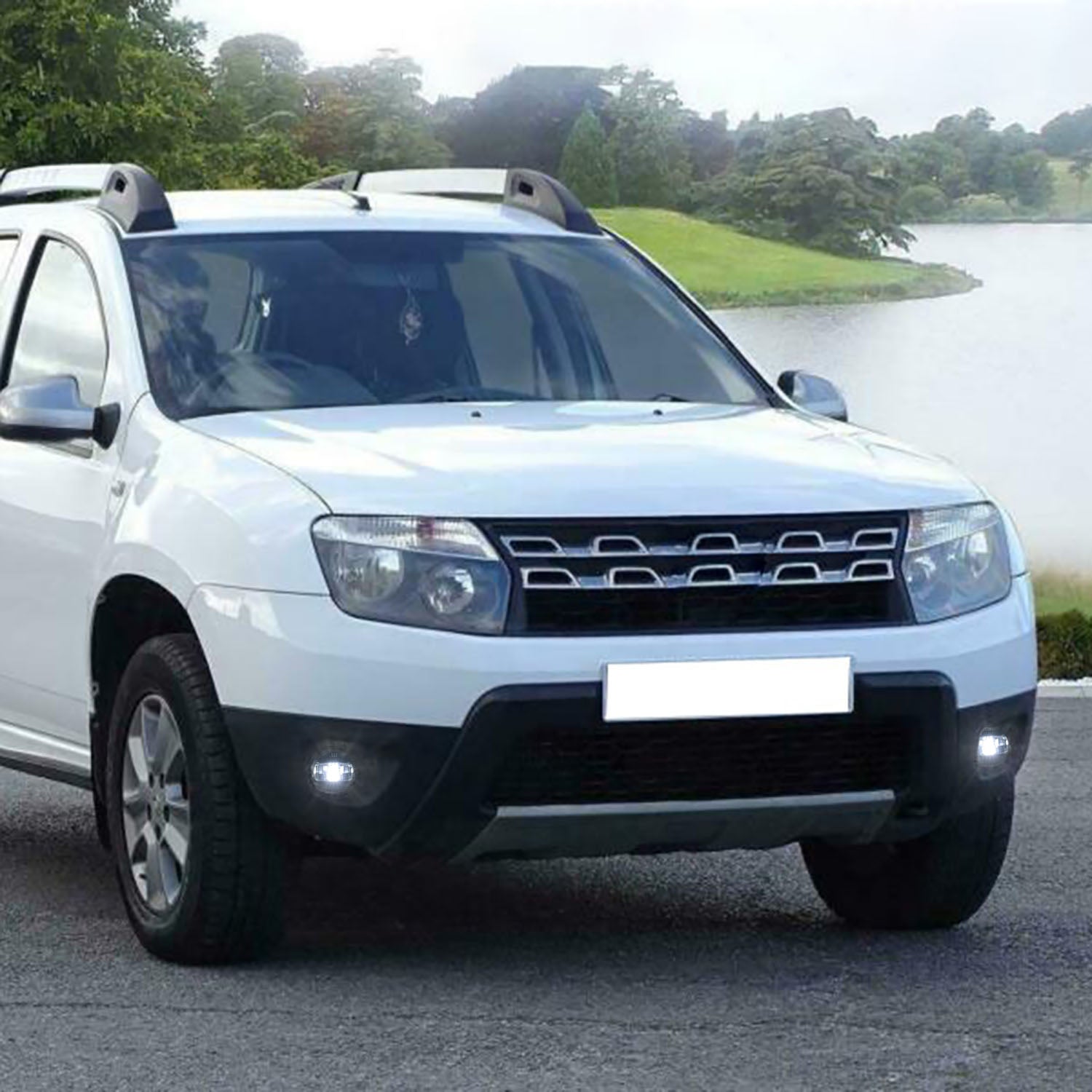 Smoked Lens White LED Front Bumper Fog Light Assembly For Renault and Dacia - NS Auto Lighting