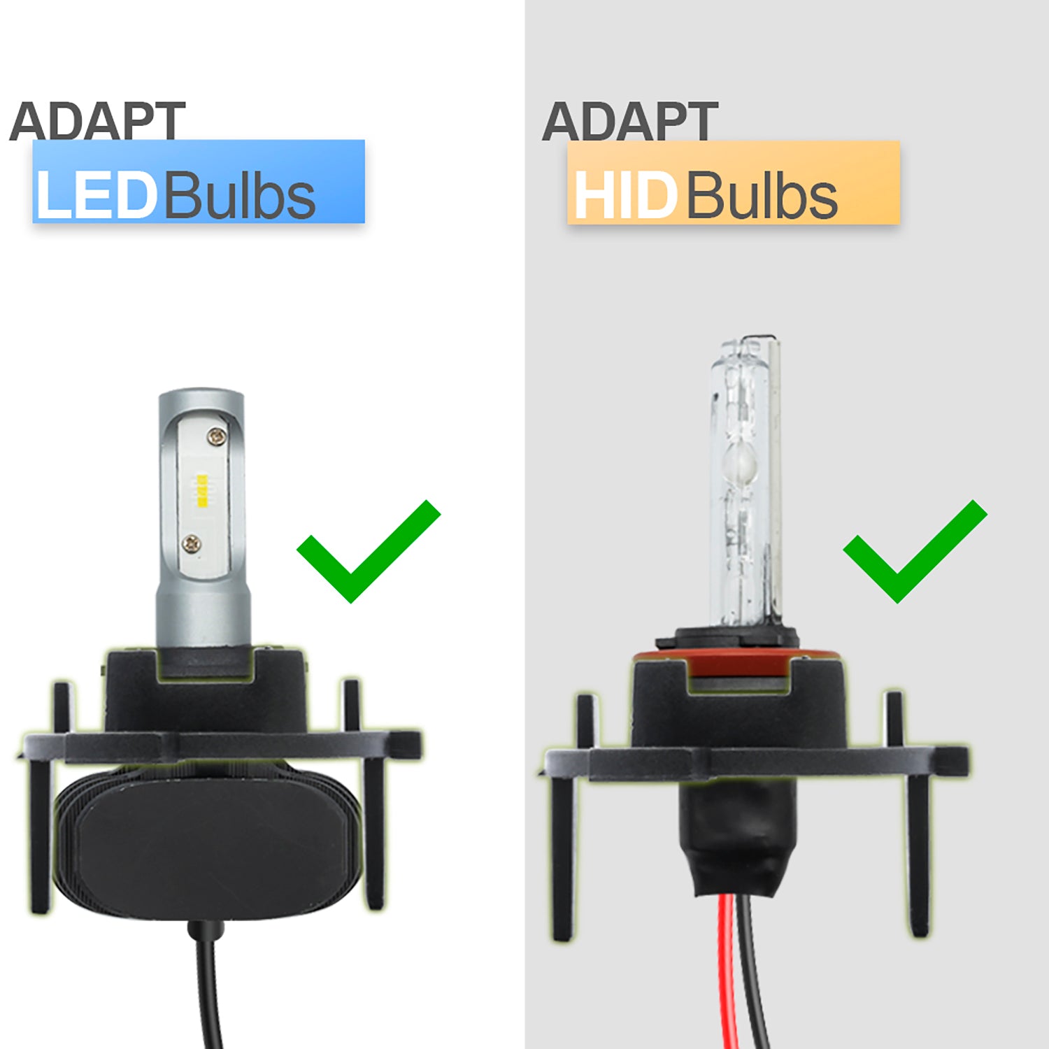 H7 LED HID Headlight Bulb Retainers For 2001-2003 BMW 5 Series E39, etc. - NS Auto Lighting