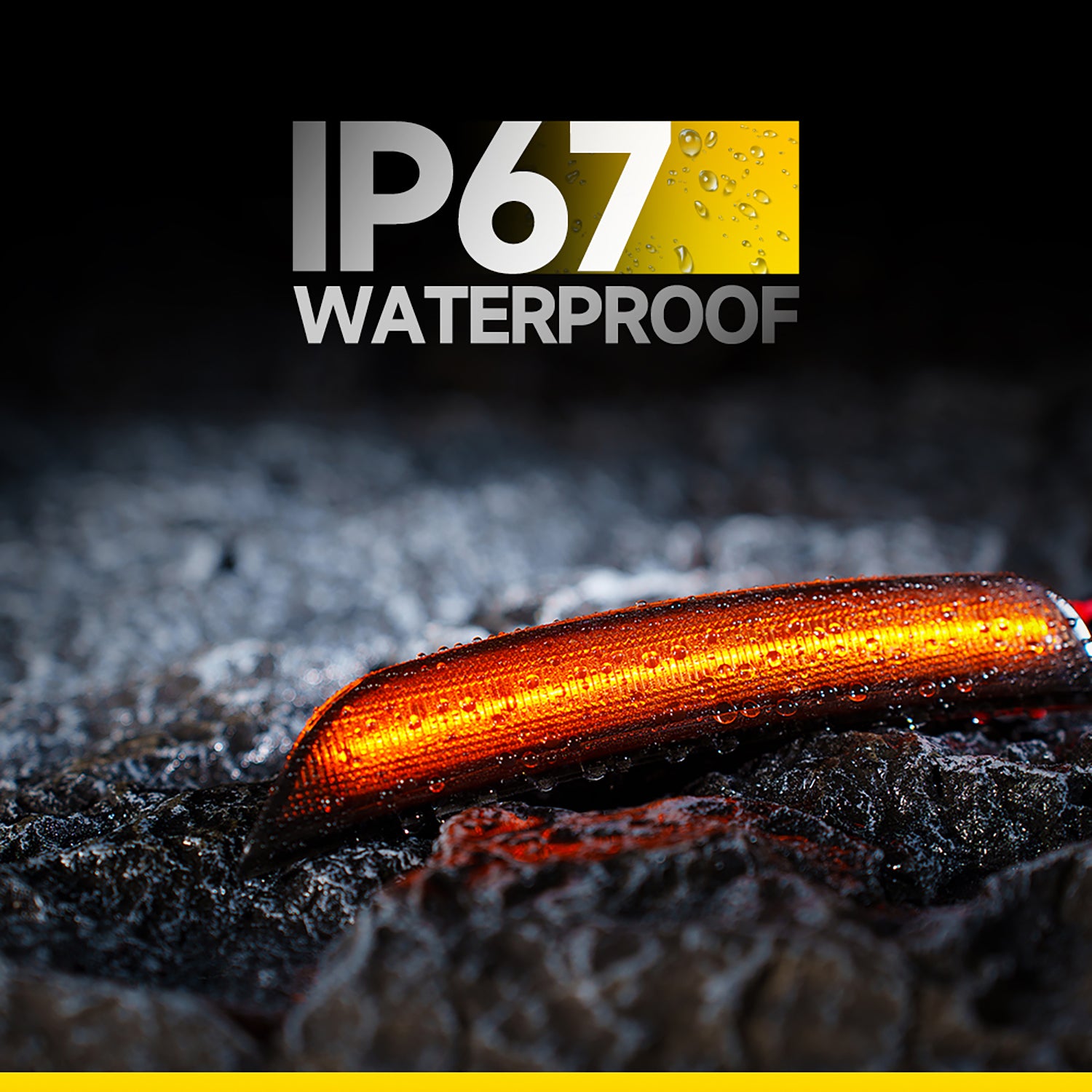Smoked Lens Amber LED Side Marker Lights for 2021+ Dodge Durango