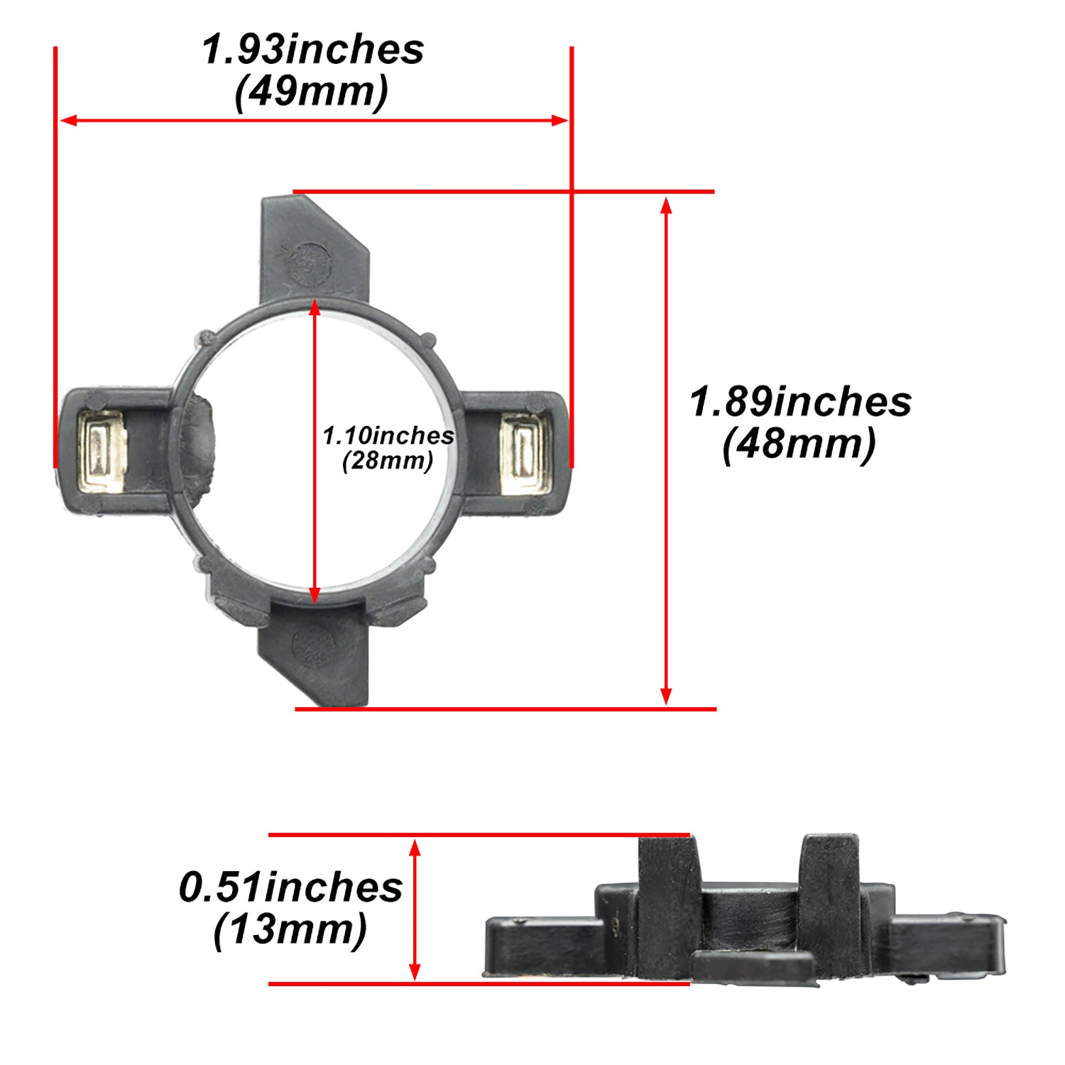 H7 LED HID Headlight Bulb Retainers For VW Touran, VW Caddy - NS Auto Lighting