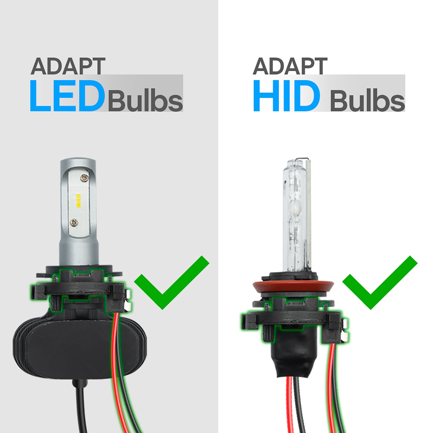 H7 LED HID Headlight Bulb Retainers For VW Golf GTI, VW Tiguan, etc. - NS Auto Lighting