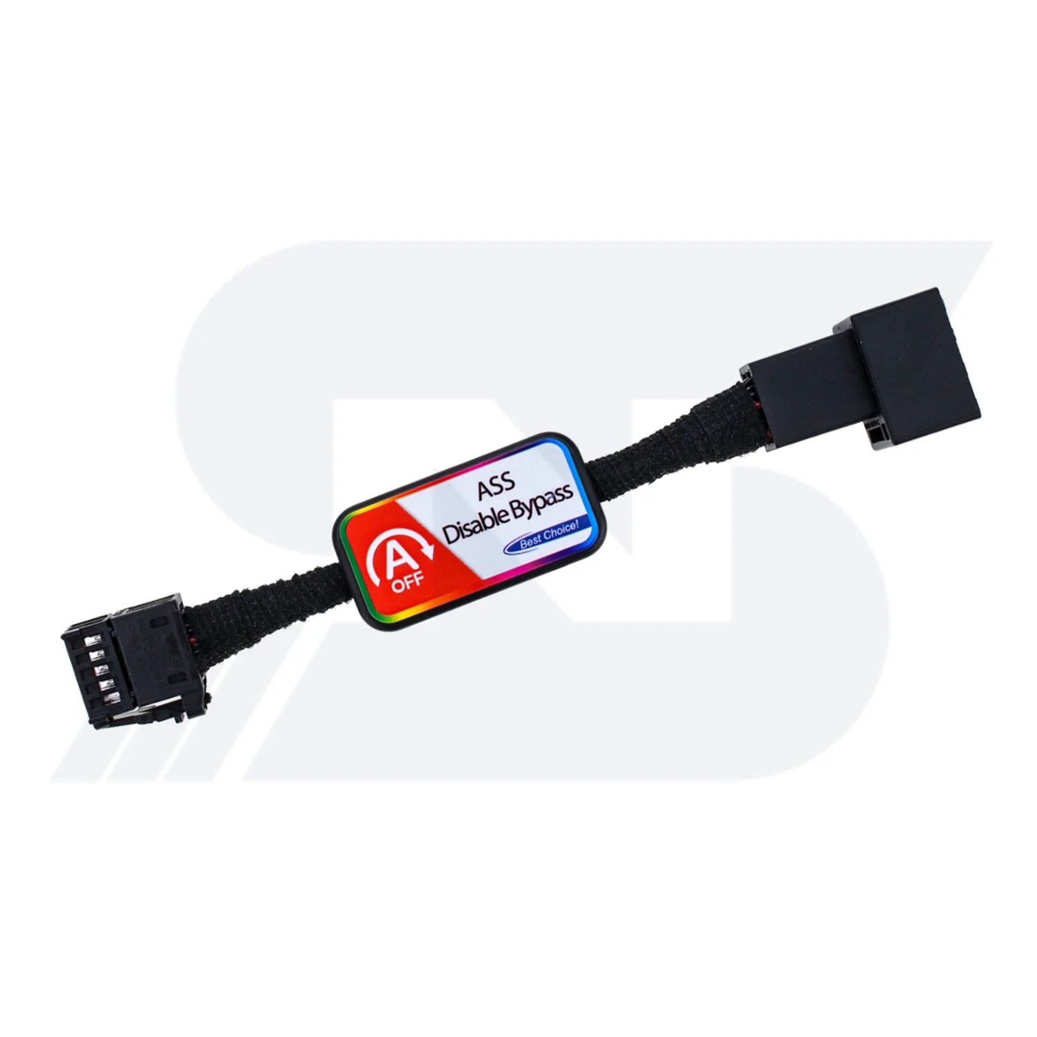 An automotive disable bypass module with connectors, labeled