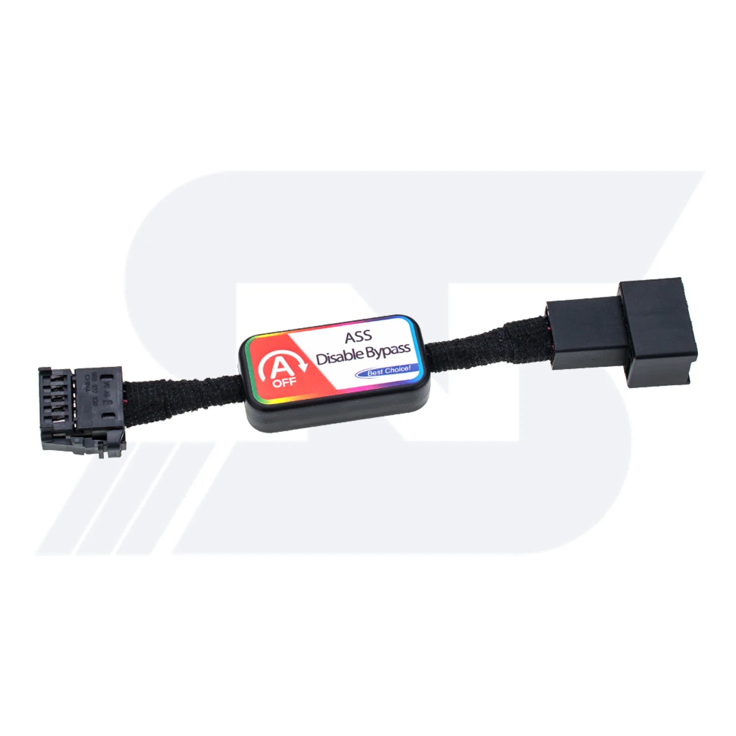 Black cable with ASS Disable Bypass device, featuring an