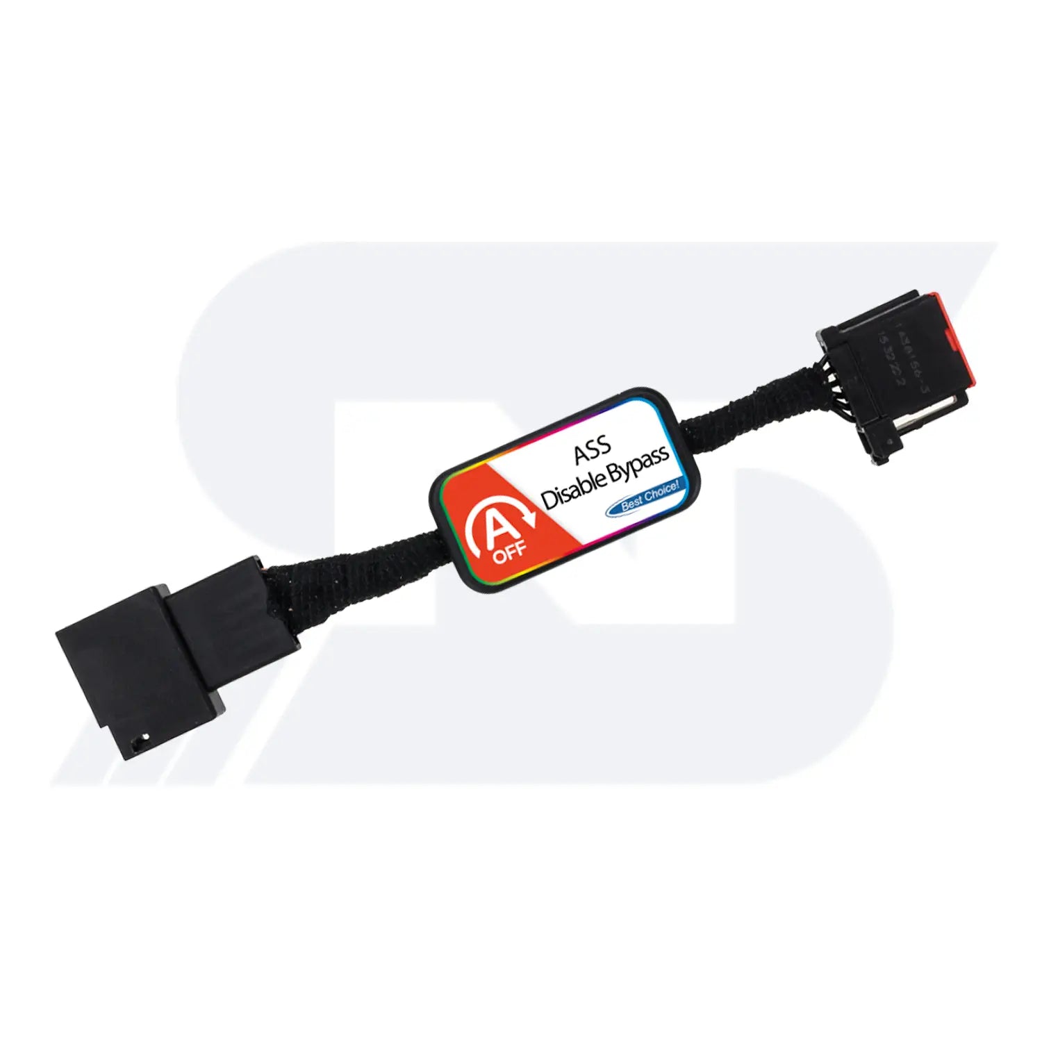 Black OBD2 cable with a switch labeled
