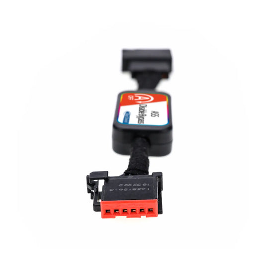 Black OBD2 cable with 6-pin red connector and switch labeled "ASS Disable Bypass" for automotive diagnostics.