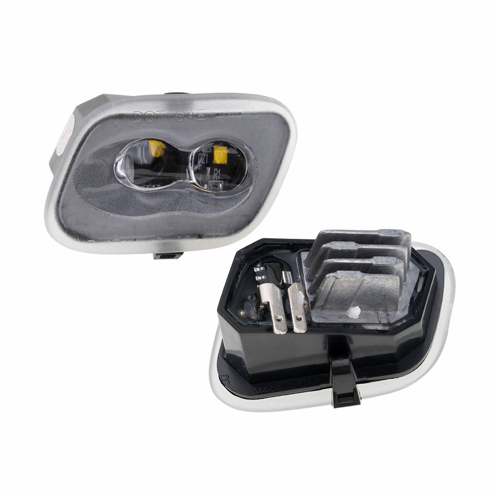 Rétroviseur latéral à LED à lentille transparente avec clignotants et feux de flaque d'eau pour Dodge Ram 2009-2023