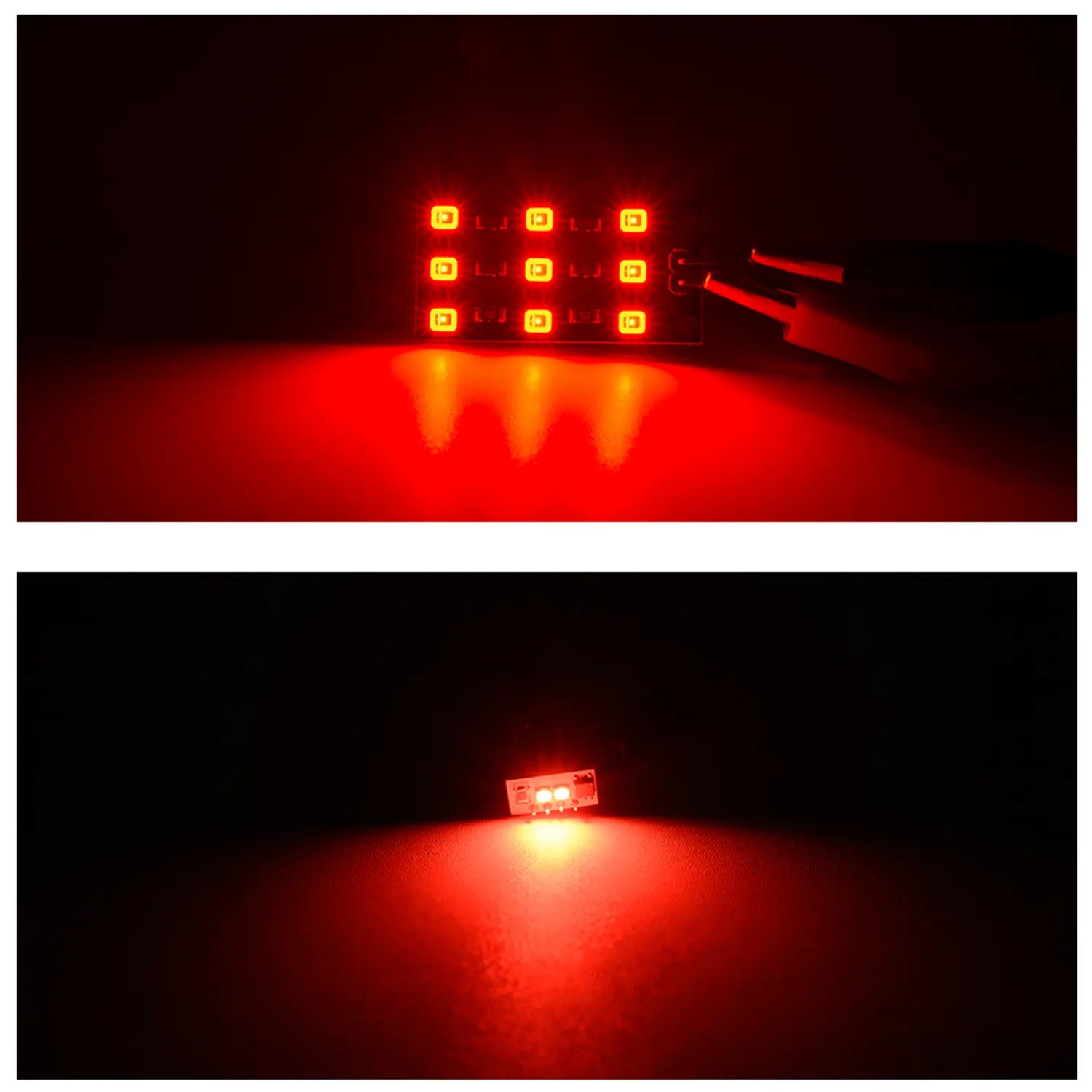 4PCS LED AUDI Interior Ambient Front&Rear Footwell Light Replacement Circuit Board Set