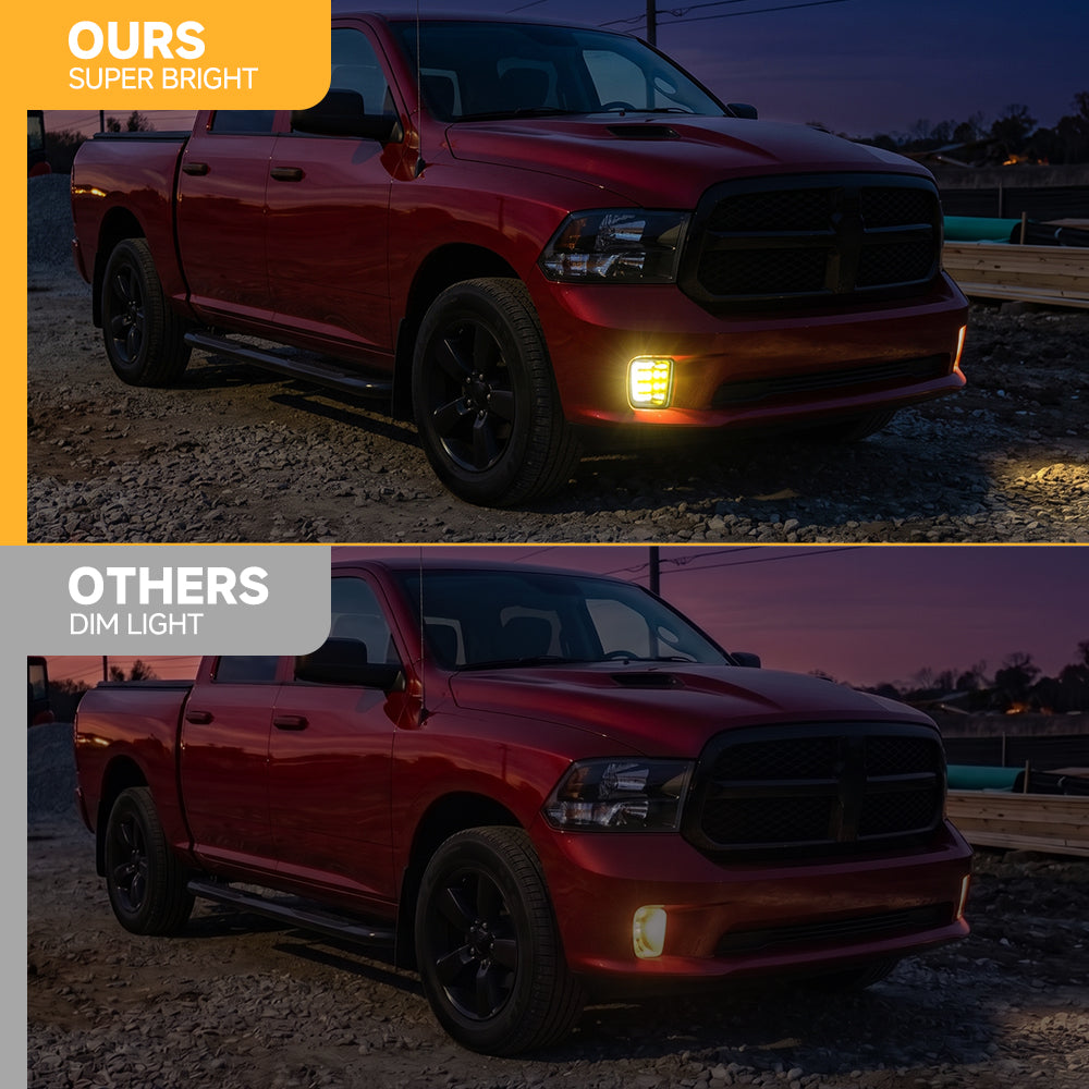 3‑in‑1 Lighting LED Fog Light with White & Yellow Lights For Dodge Ram 1500