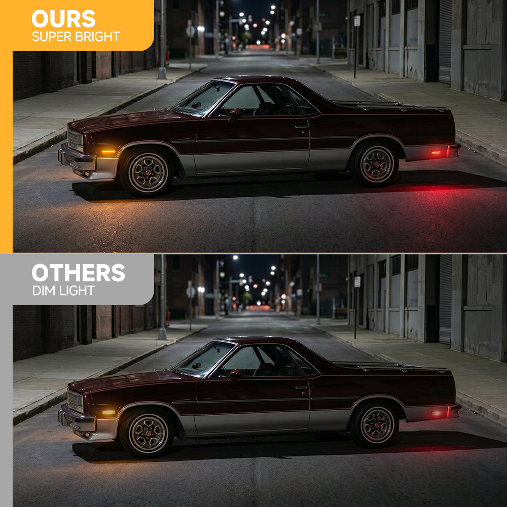 Klare Linse LED Rückseitenmarkierungsleuchten für 1988-1996 Chevrolet Corvette C4