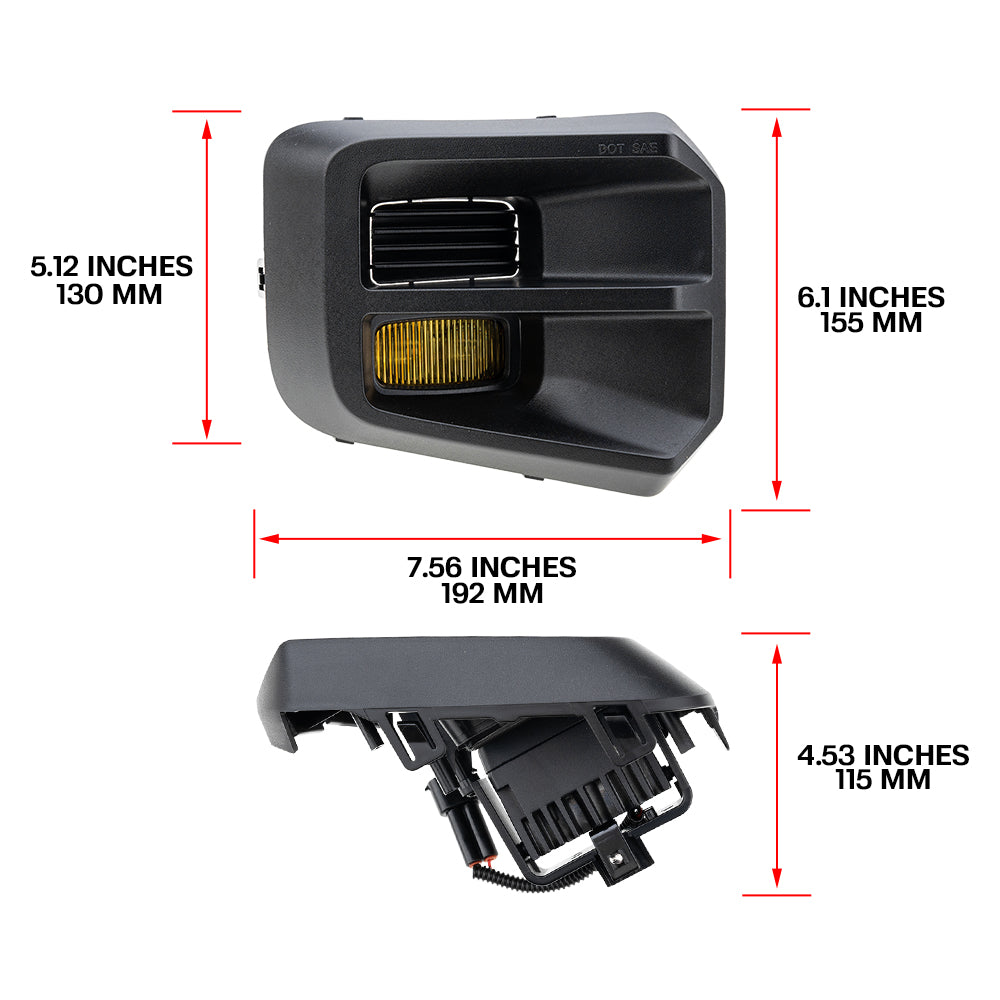 2016-2023 Toyota Tacoma LED Fog Light 2 Pack Kit Amber Lens