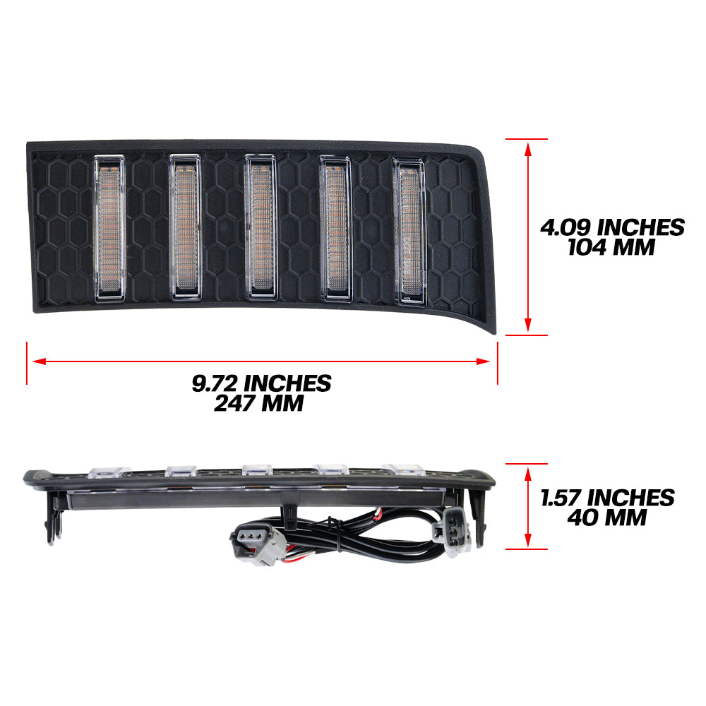 Dynamische Switchback-LED-Frontblinker mit getönten Gläsern für Hummer H3 usw. 2006–2010.