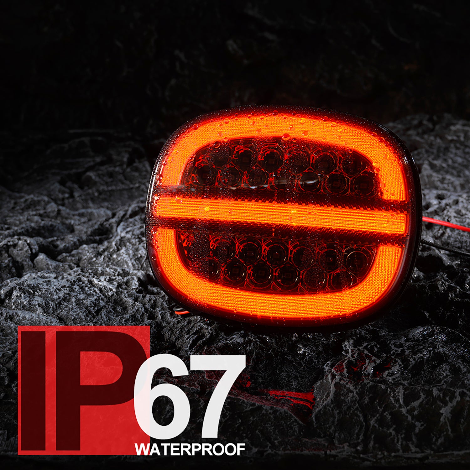 Smoked Lens LED Halo Tail Light Assembly For 1991-1996 Chevrolet Corvette C4 - NS Auto Lighting