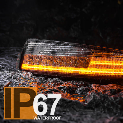 Clear Lens Switchback Dynamic LED Front Turn Signal & Side Marker Lights For 1993-2002 Chevrolet Camaro - NS Auto Lighting