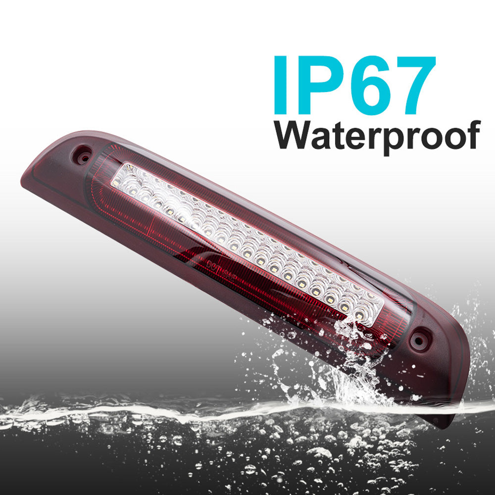 Red Lens F1 Style Strobe LED Third Brake Light For 2014-2019 Chevrolet Silverado, GMC Sierra - NS Auto Lighting