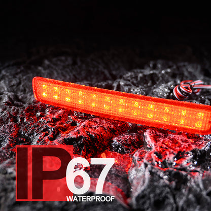 Red Lens LED Rear Bumper Reflector Lights For 2023+ Toyota GR Corolla, etc. - NS Auto Lighting