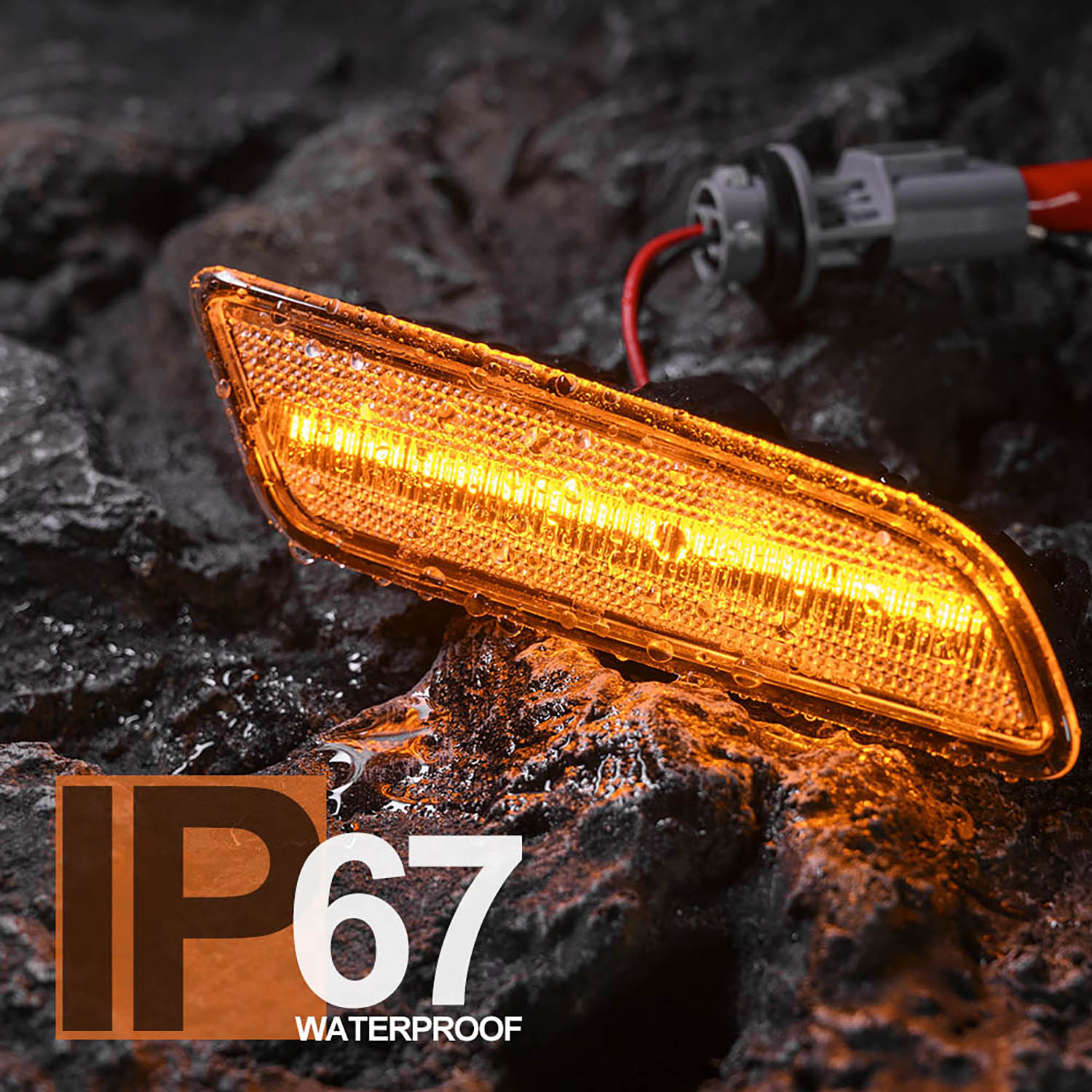 Clear Lens LED Front Bumper Side Marker Lights For 2020+ Hyundai Sonata - NS Auto Lighting