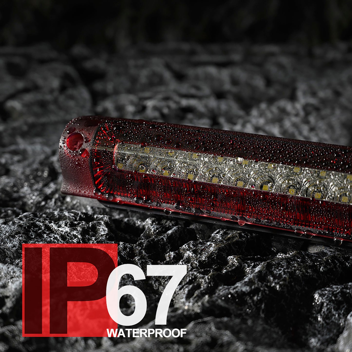 Red Lens F1 Style Strobe LED Third Brake Light For 1997-2003 Ford F150, etc. - NS Auto Lighting