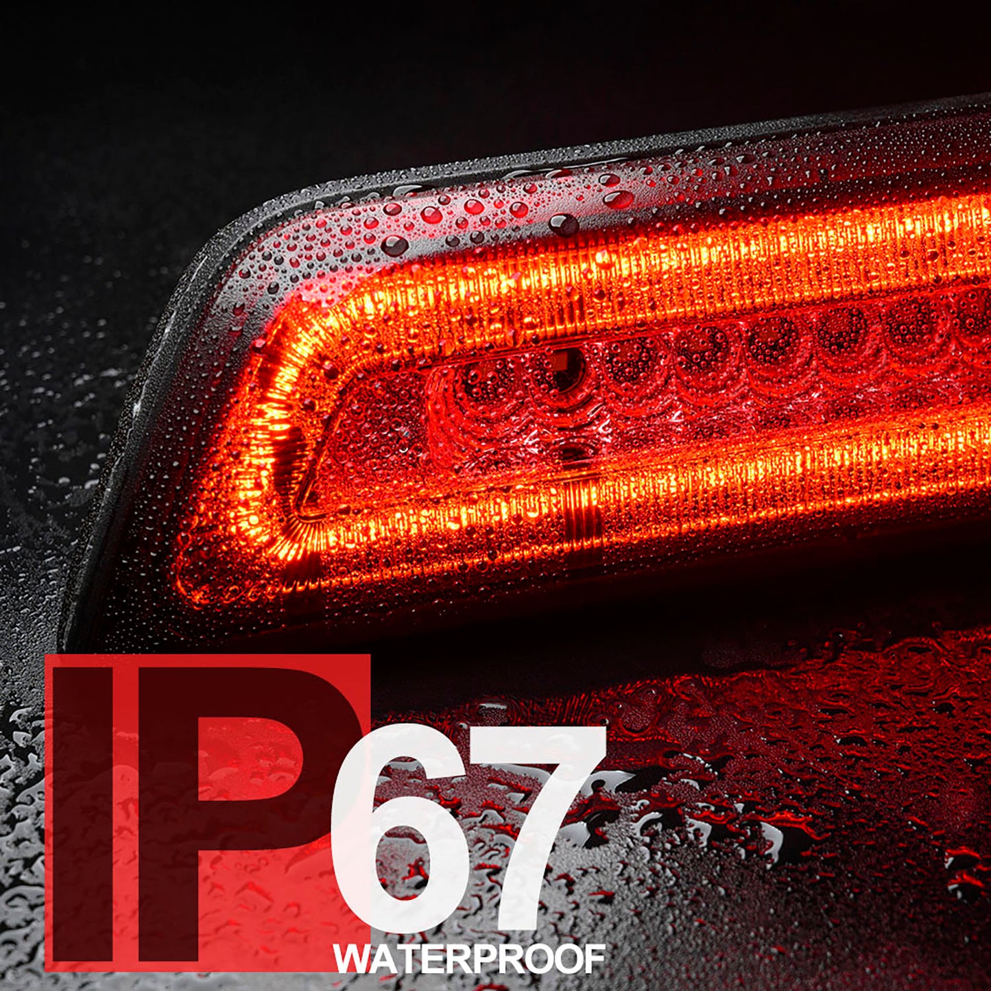 Red Lens F1 Style Strobe LED Third Brake Light For 2016-2020 Toyota Tacoma - NS Auto Lighting