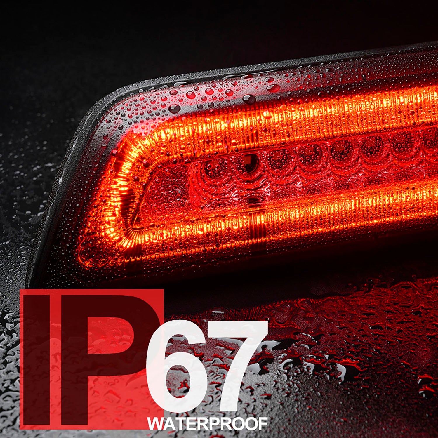 Red Lens F1 Style Strobe LED Third Brake Light For 2016-2020 Toyota Tacoma - NS Auto Lighting