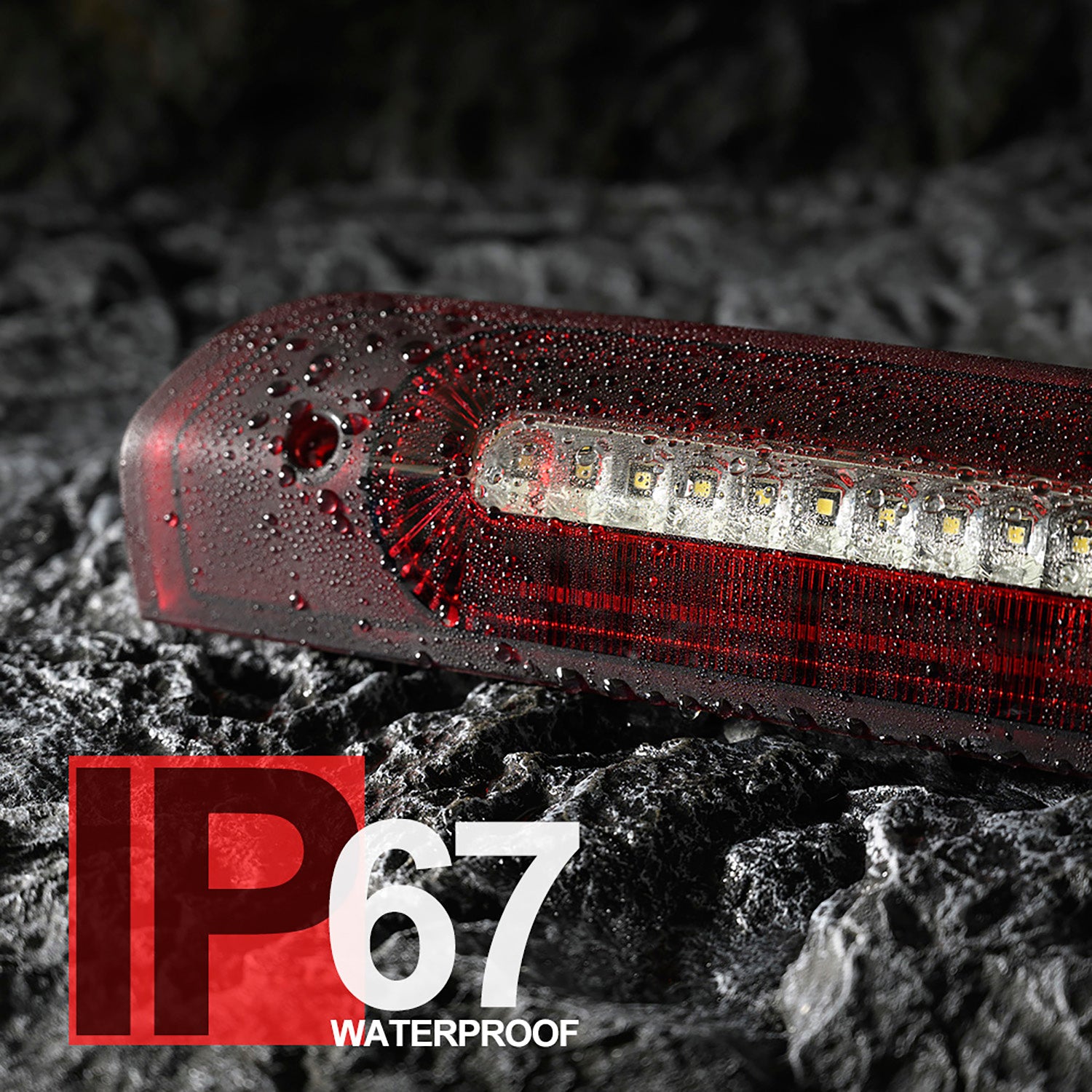 Red Lens F1 Style Strobe LED Third Brake Light For 2002-2009 Dodge Ram - NS Auto Lighting