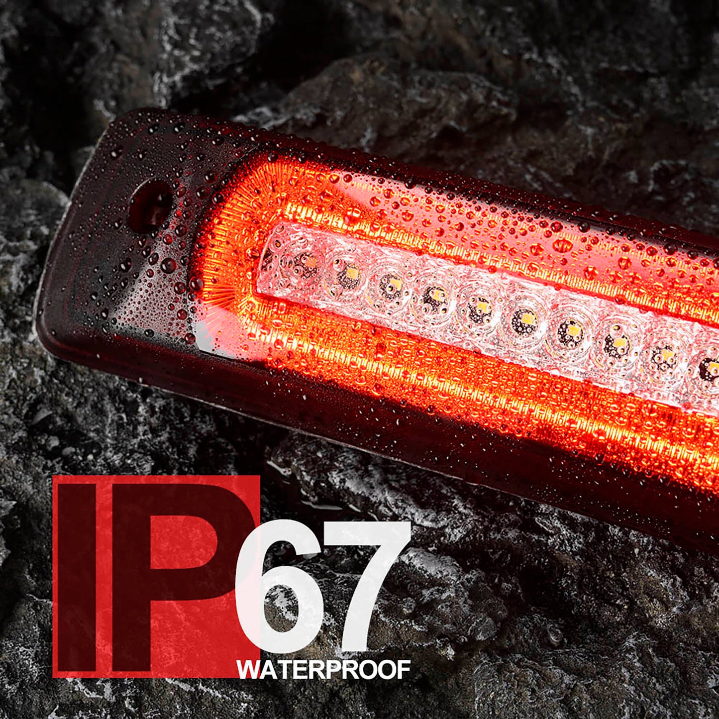 Red Lens F1 Style Strobe LED Third Brake Light For 2015-2022 Chevrolet Colorado, GMC Canyon - NS Auto Lighting