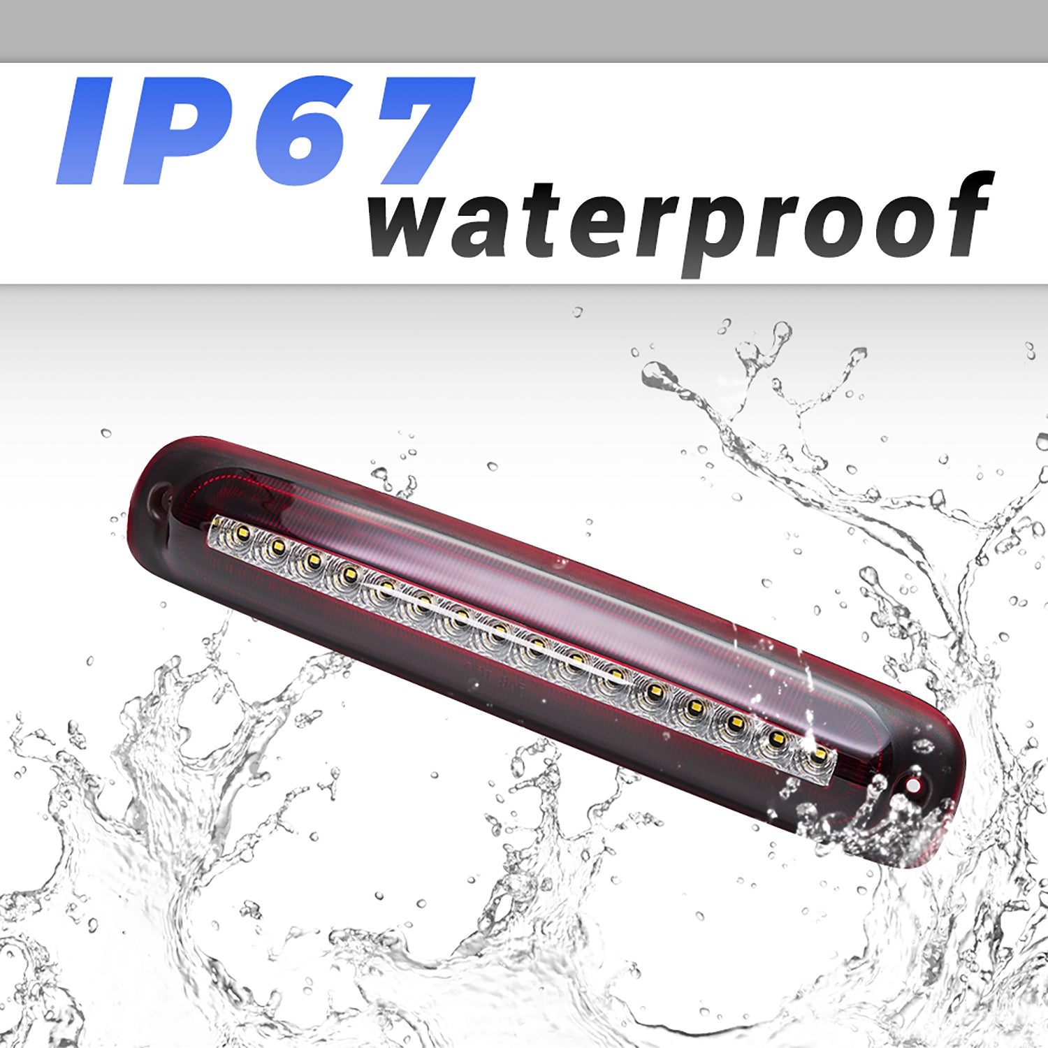 Red Lens F1 Style Strobe LED Third Brake Light For 1999-2007 Chevrolet Silverado, GMC Sierra - NS Auto Lighting