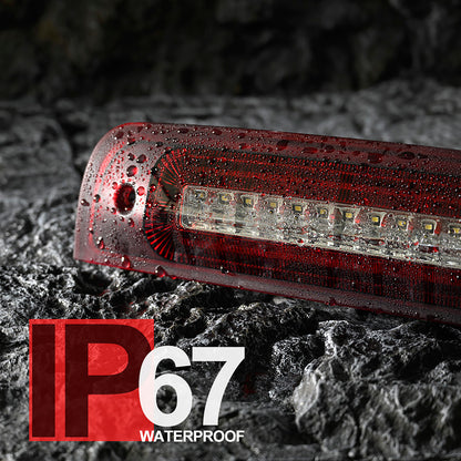 Red Lens F1 Style Strobe LED Third Brake Light For 2009-2018 Dodge Ram - NS Auto Lighting
