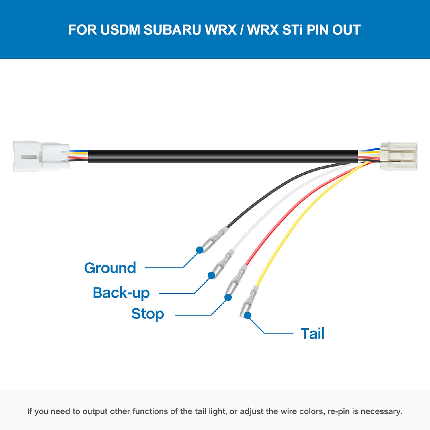 4th Brake Rear Fog Light Plug and Play Wiring Harness For 2015-2021 Subaru WRX - NS Auto Lighting