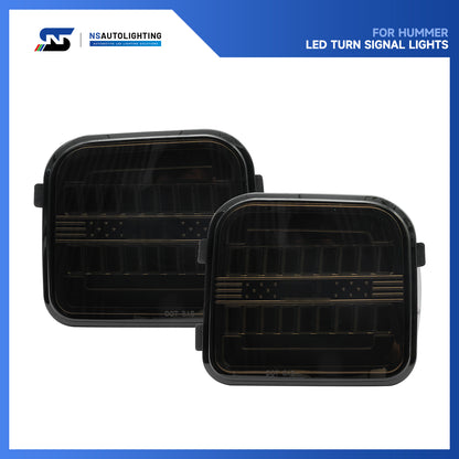 Smoked Lens Switchback Dynamic LED Front Turn Signal Lights For 2006-2010 Hummer H3, etc. - NS Auto Lighting