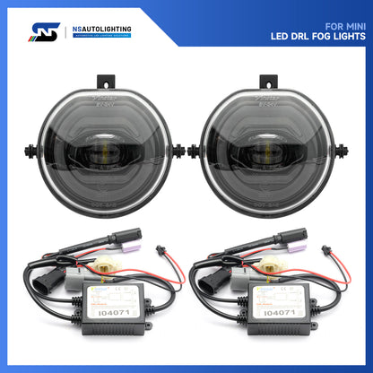 Clear Lens LED Halo Fog Light Assembly For 2013-2018 Mini - NS Auto Lighting