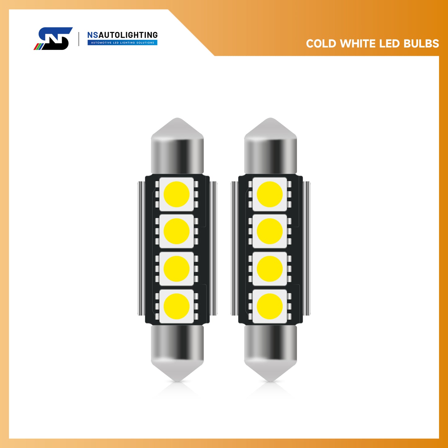 42mm 5050 4SMD Festoon LED Interior Map Dome Reading Light Bulbs