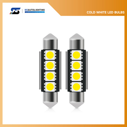 42mm 5050 4SMD Festoon LED Interior Map Dome Reading Light Bulbs