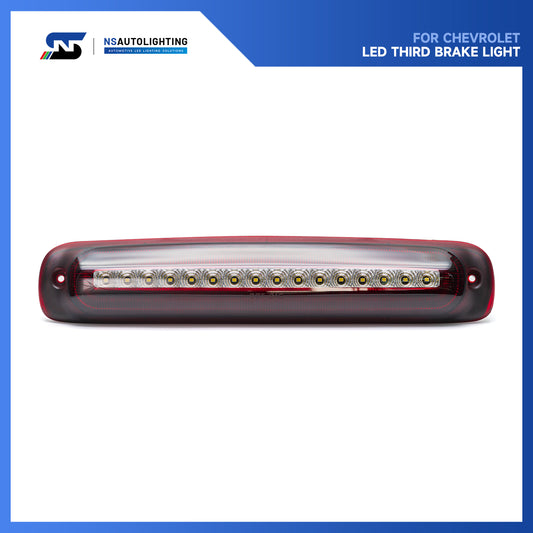 Red Lens F1 Style Strobe LED Third Brake Light For 1999-2007 Chevrolet Silverado, GMC Sierra - NS Auto Lighting
