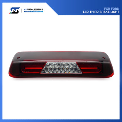 Red Lens Double C-Shaped LED Third Brake Light For 2004-2008 Ford F150, etc. - NS Auto Lighting