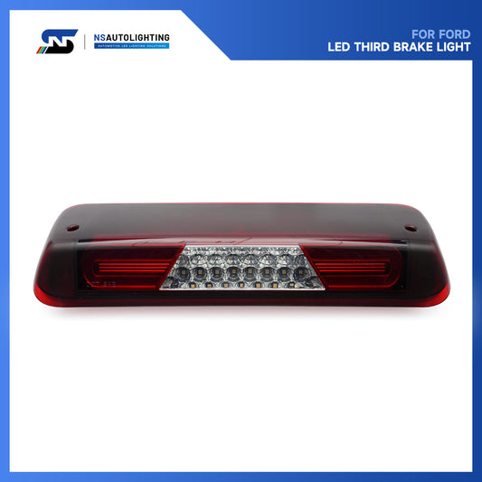 Red Lens Double C-Shaped LED Third Brake Light For 2004-2008 Ford F150, etc. - NS Auto Lighting
