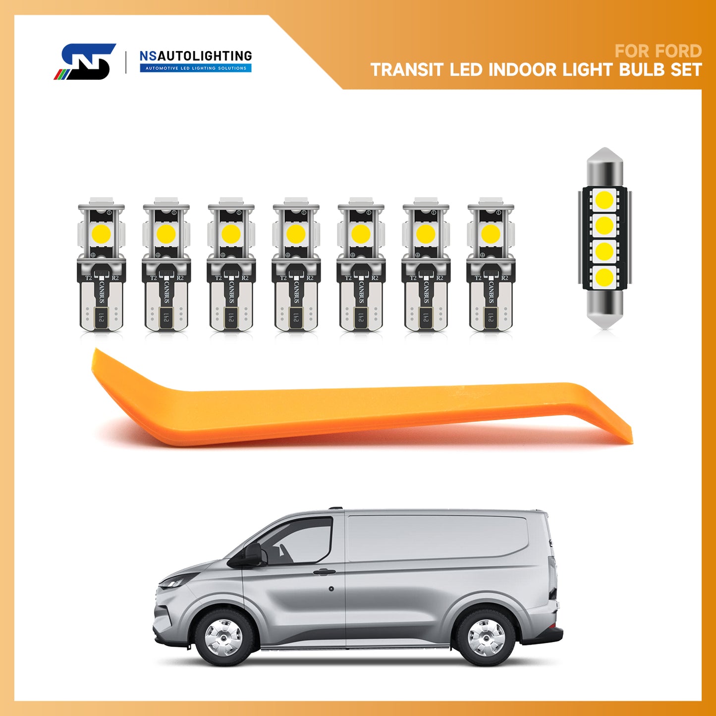 LED Interior Light Kit For 2012-2023 Ford Transit Custom Panel Van