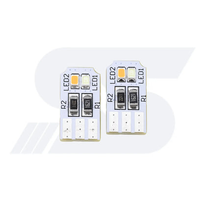 2PCS LED AUDI Interior Ambient AC&Radio Trim Surround Light Replacement Circuit Boards